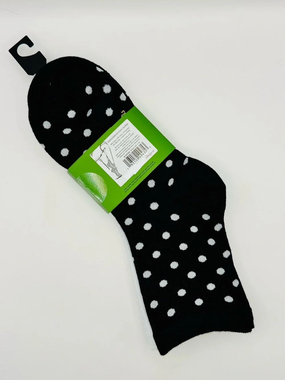 Kate Spade 3-Pair Shortie Crew Socks Blush Stripe, Black White Dot, White Spade